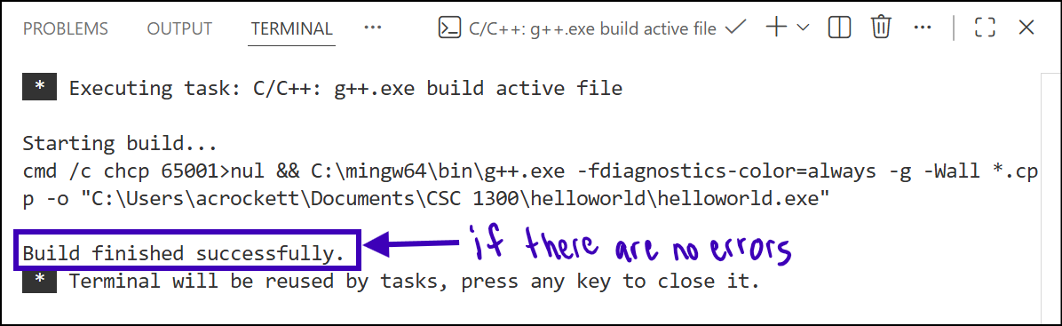 build finished successfully