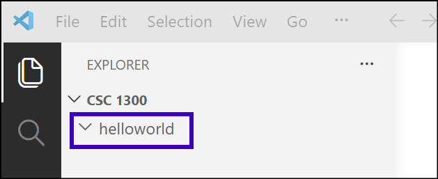 helloworld folder